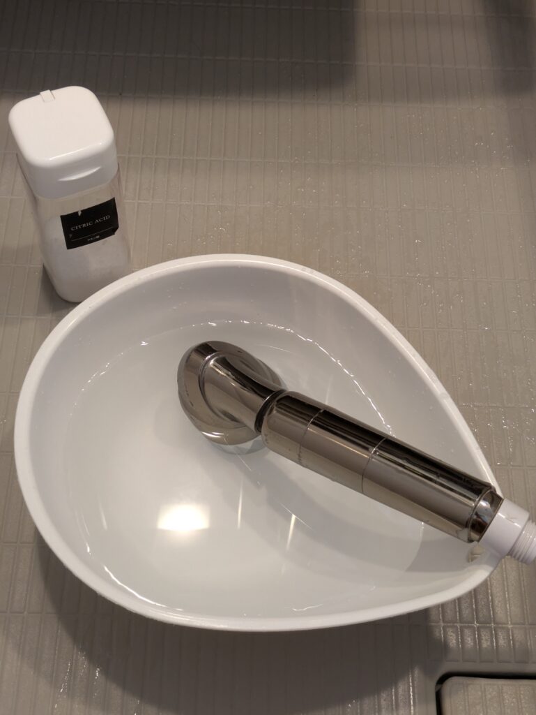 クエン酸水に漬ける